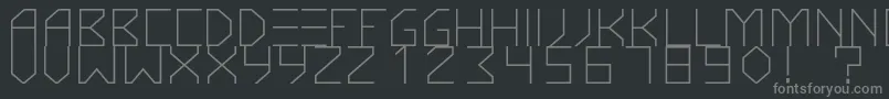Czcionka KnarfartfontRegular – szare czcionki na czarnym tle