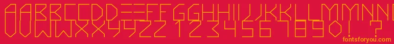 KnarfartfontRegular Font – Orange Fonts on Red Background