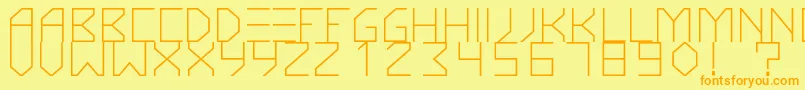 KnarfartfontRegular Font – Orange Fonts on Yellow Background