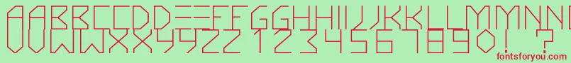 KnarfartfontRegular-Schriftart – Rote Schriften auf grünem Hintergrund