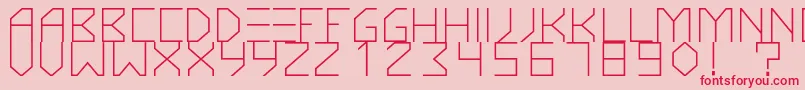 KnarfartfontRegular Font – Red Fonts on Pink Background