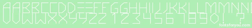 Шрифт KnarfartfontRegular – белые шрифты на зелёном фоне