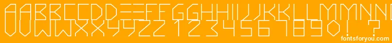 KnarfartfontRegular Font – White Fonts on Orange Background