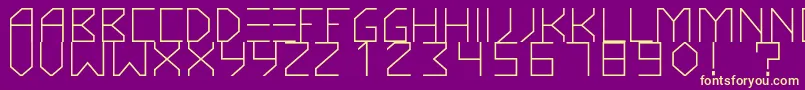 KnarfartfontRegular Font – Yellow Fonts on Purple Background