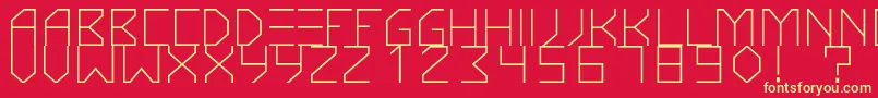 KnarfartfontRegular Font – Yellow Fonts on Red Background