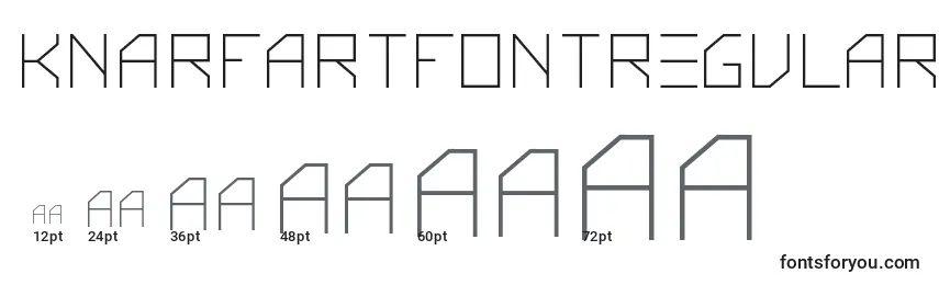 Размеры шрифта KnarfartfontRegular
