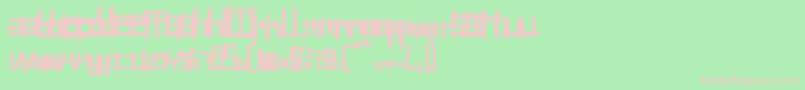 BruisedFifty Font – Pink Fonts on Green Background