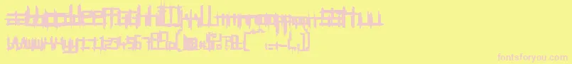 BruisedFifty Font – Pink Fonts on Yellow Background