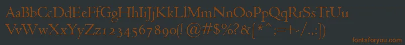Шрифт JensonClassico – коричневые шрифты на чёрном фоне