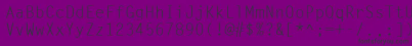 Fonte SimplicityLight – fontes pretas em um fundo violeta