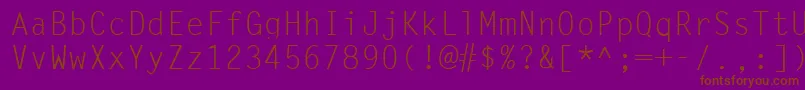 SimplicityLight-fontti – ruskeat fontit violetilla taustalla