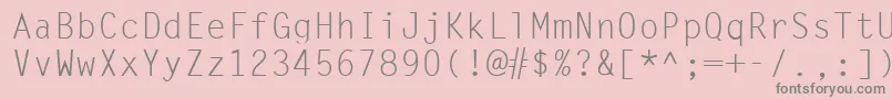 SimplicityLightフォントについての詳細 フォントSimplicityLight – ピンクの背景に灰色の文字
