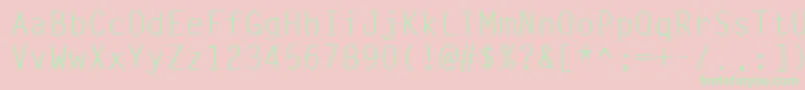 SimplicityLight Font – Green Fonts on Pink Background