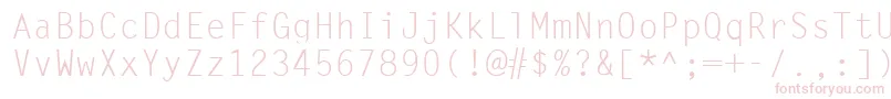 SimplicityLight Font – Pink Fonts on White Background