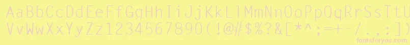 SimplicityLight Font – Pink Fonts on Yellow Background