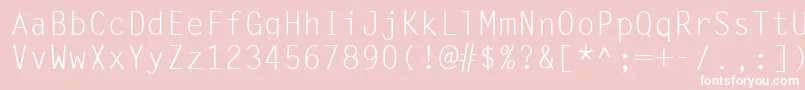 SimplicityLight Font – White Fonts on Pink Background