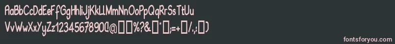 Czcionka Babin – różowe czcionki na czarnym tle