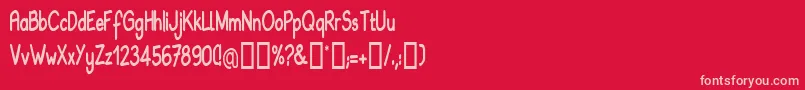 Babin Font – Pink Fonts on Red Background