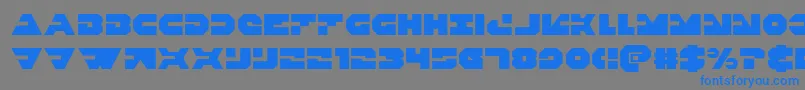 Triggerman Font – Blue Fonts on Gray Background