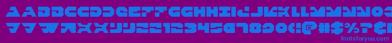 Triggerman Font – Blue Fonts on Purple Background