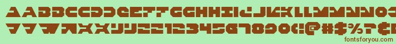 Шрифт Triggerman – коричневые шрифты на зелёном фоне