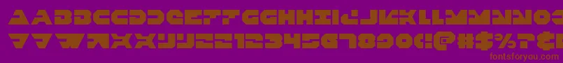 Triggerman-fontti – ruskeat fontit violetilla taustalla