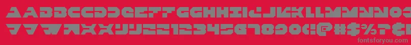 Triggerman Font – Gray Fonts on Red Background
