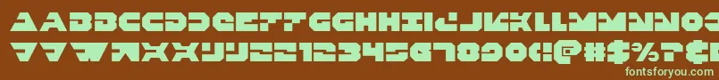 Triggerman-fontti – vihreät fontit ruskealla taustalla