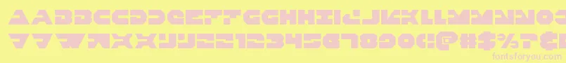 Triggerman Font – Pink Fonts on Yellow Background