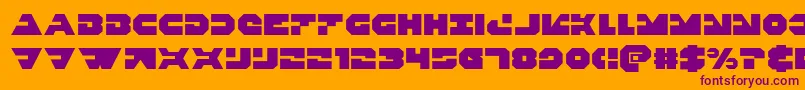 Triggerman Font – Purple Fonts on Orange Background