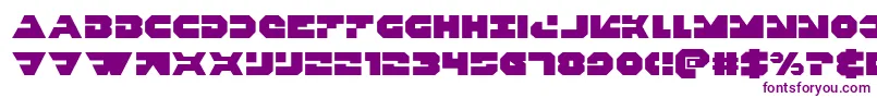 Czcionka Triggerman – fioletowe czcionki