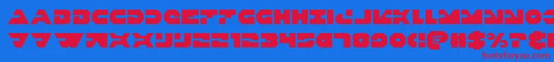 Triggerman Font – Red Fonts on Blue Background