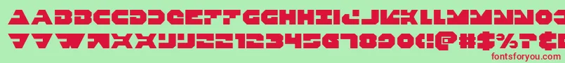 Triggerman-Schriftart – Rote Schriften auf grünem Hintergrund