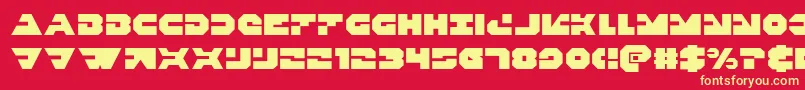 Шрифт Triggerman – жёлтые шрифты на красном фоне