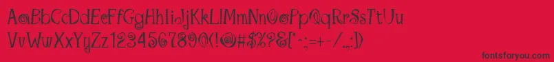 MaracaRegular Font – Black Fonts on Red Background