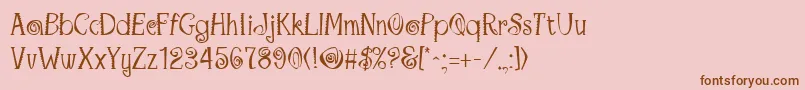 MaracaRegular Font – Brown Fonts on Pink Background