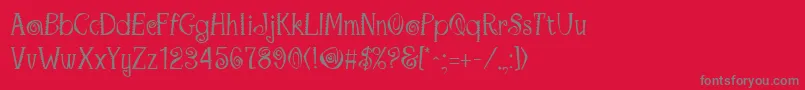 MaracaRegular Font – Gray Fonts on Red Background