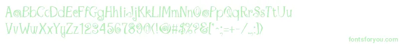 MaracaRegular Font – Green Fonts on White Background