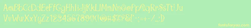 MaracaRegular Font – Yellow Fonts on Green Background