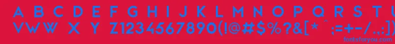 CwgSans Font – Blue Fonts on Red Background