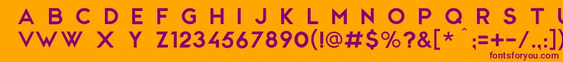 CwgSans Font – Purple Fonts on Orange Background