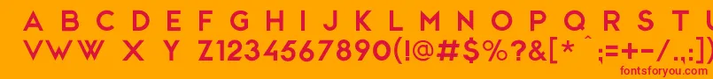 CwgSans Font – Red Fonts on Orange Background