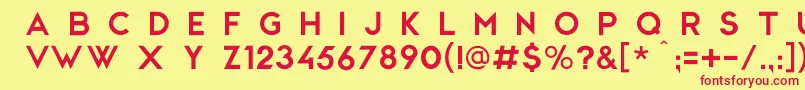 CwgSans Font – Red Fonts on Yellow Background