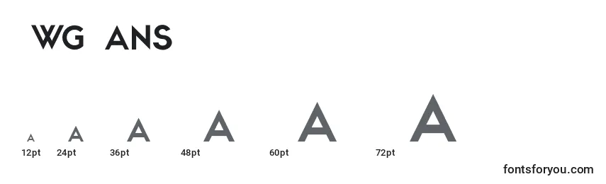 CwgSans (93020) Font Sizes