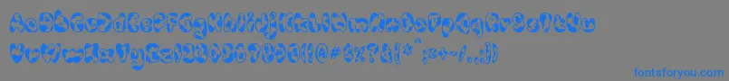 CowpokeBi Font – Blue Fonts on Gray Background