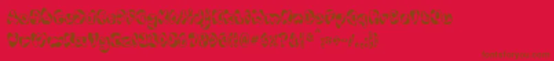 CowpokeBi-fontti – ruskeat fontit punaisella taustalla