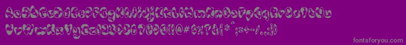 CowpokeBi Font – Gray Fonts on Purple Background