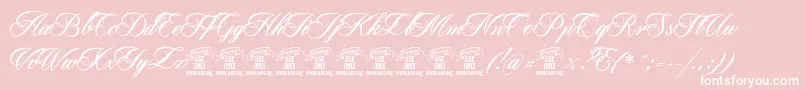 PharmountPersonaluseonly-Schriftart – Weiße Schriften auf rosa Hintergrund