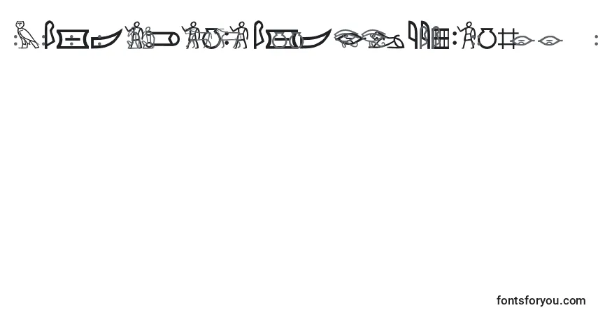 A fonte MeroiticHieroglyphics – alfabeto, números, caracteres especiais