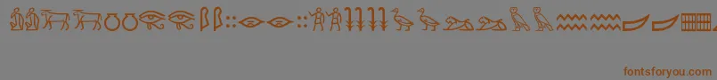 Police MeroiticHieroglyphics – polices brunes sur fond gris